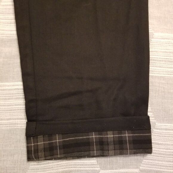 NWT Disturbia Clover Check Contrast Trouser Black Plaid Women's 14 - Picture 6 of 9
